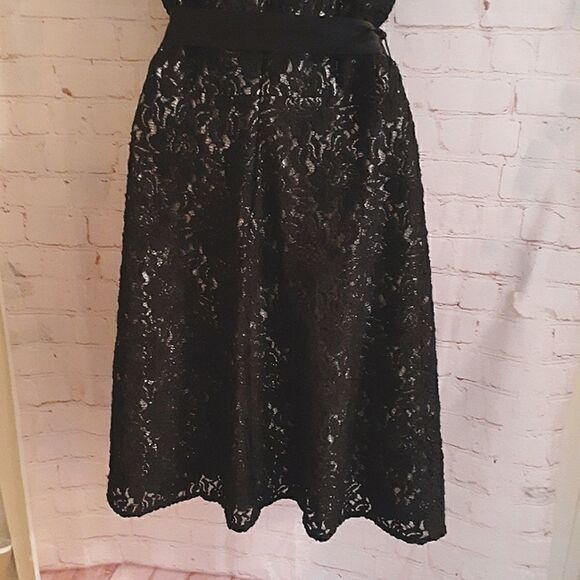 New Plenty by Tracy Reese for Anthropologie Blk/Silver Lace Dress sz 8 ret.$248 - Picture 7 of 8